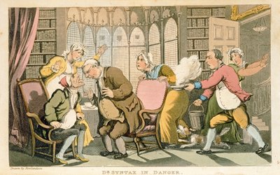 Dr Syntax in Danger, de &39;The Tour of Dr Syntax em busca do Pitoresco&39;, de William Combe, publicado em 1812 (aquatint) de Thomas Rowlandson